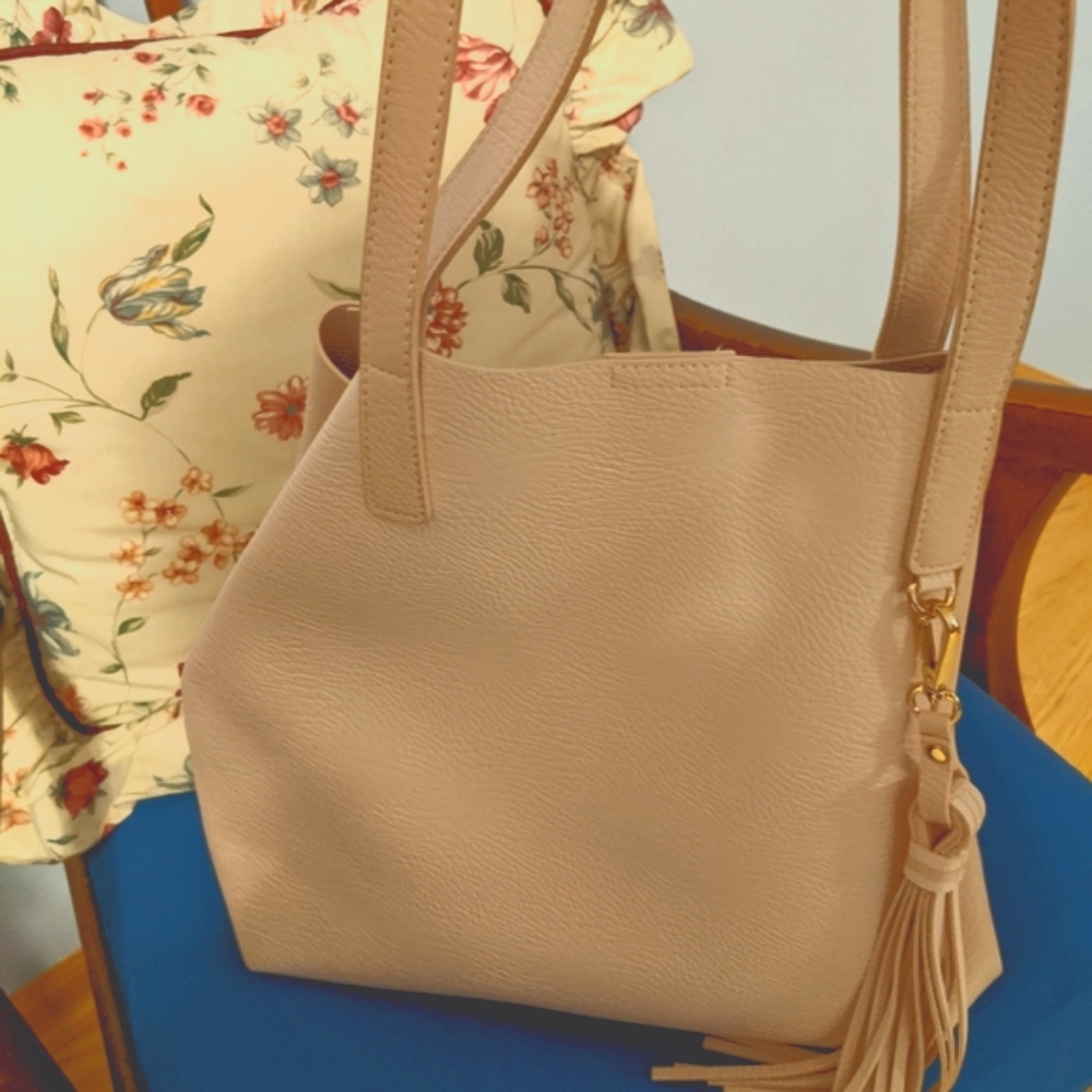 Pink leather hobo bag.  "Host pick"